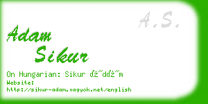 adam sikur business card